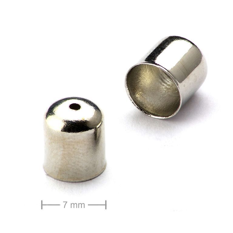 Căpăcel neted 7mm de culoarea platinei