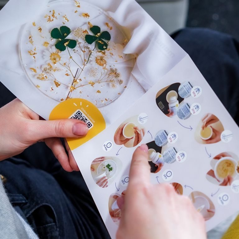 Set pentru începători Suport de pahar din rășină cu flori uscate