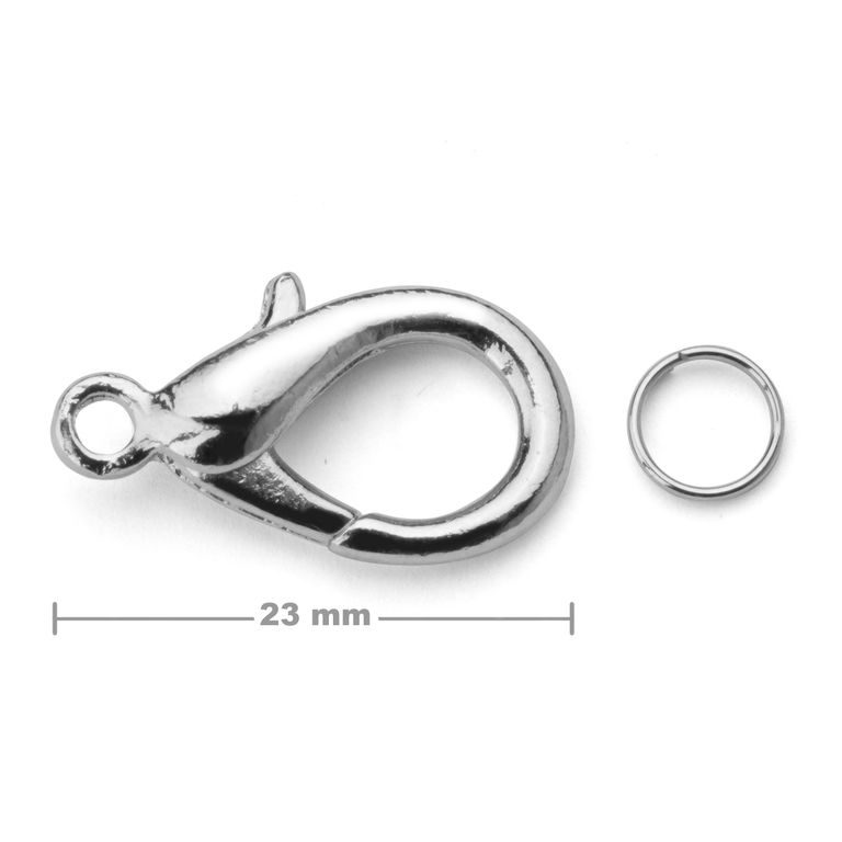 Jewellery lobster clasp 23mm platinum