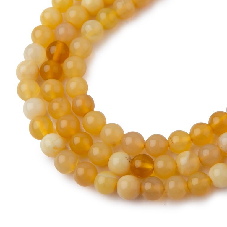 Yellow Opal beads 6mm