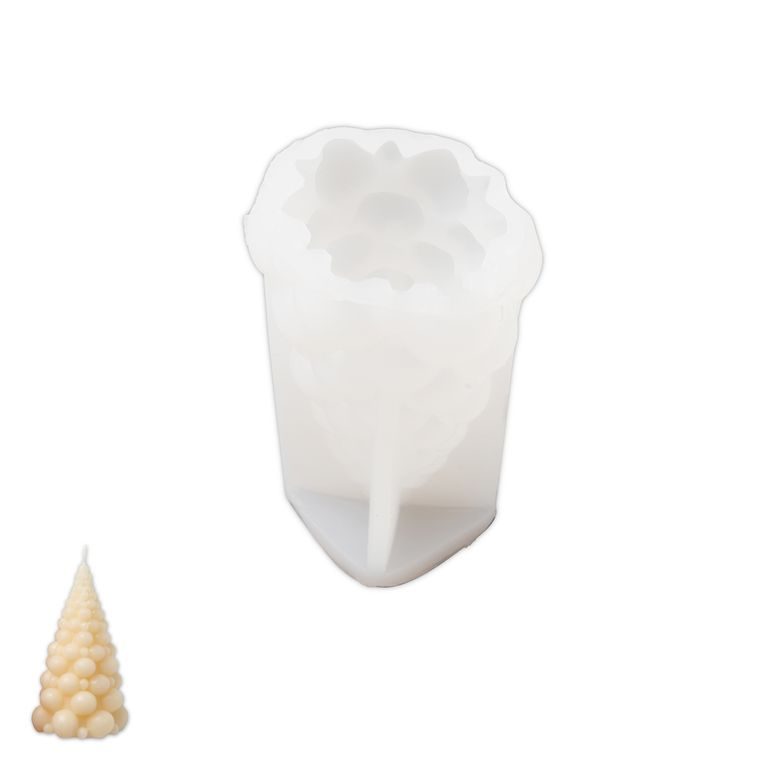 Silicone candle mould in the shape of a Christmas tree 45x95mm
