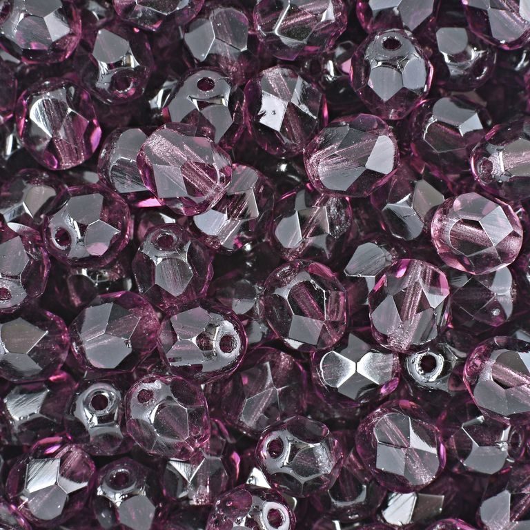 Mărgele șlefuite 6mm Med Amethyst