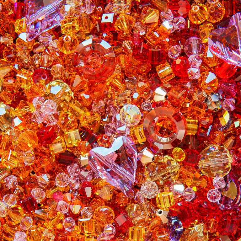 DARČEK Zmes korálikov SWAROVSKI 10g červená