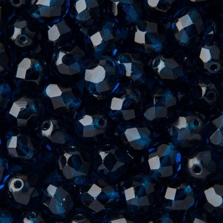 Broušené korálky 8mm Capri Blue
