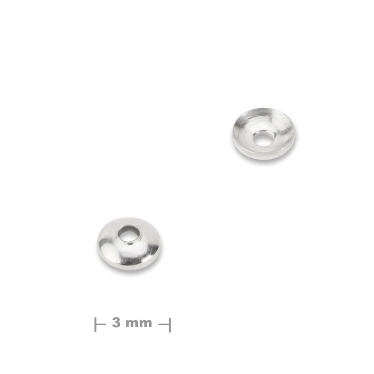 Sterling silver 925 bead cap 3x1mm No.652