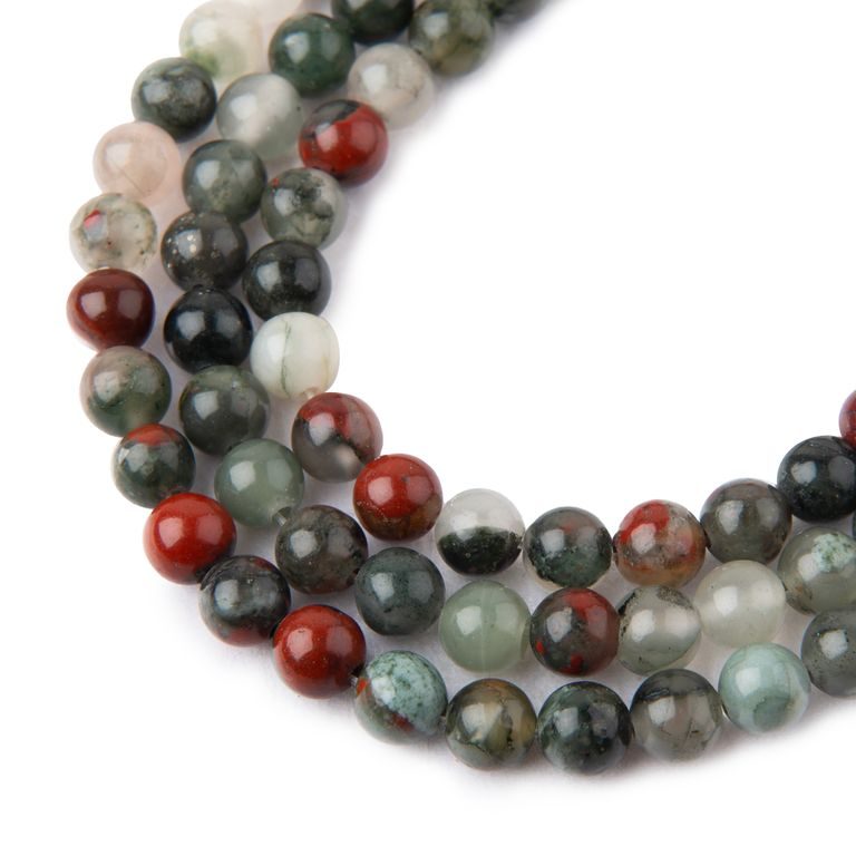 African Blood Stone beads 6mm