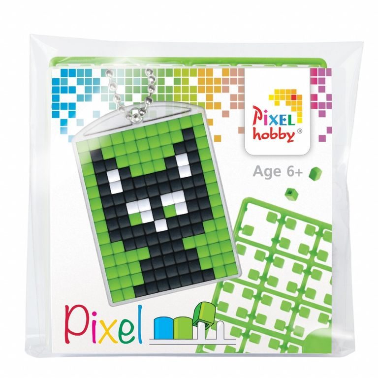 Pixel klíčenka kočka