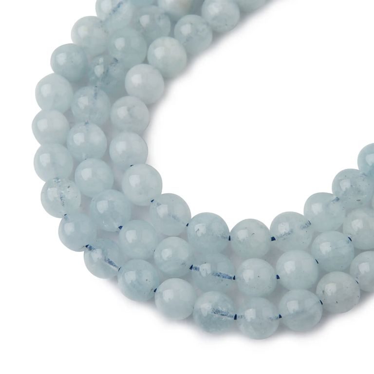 Aquamarine beads 6mm