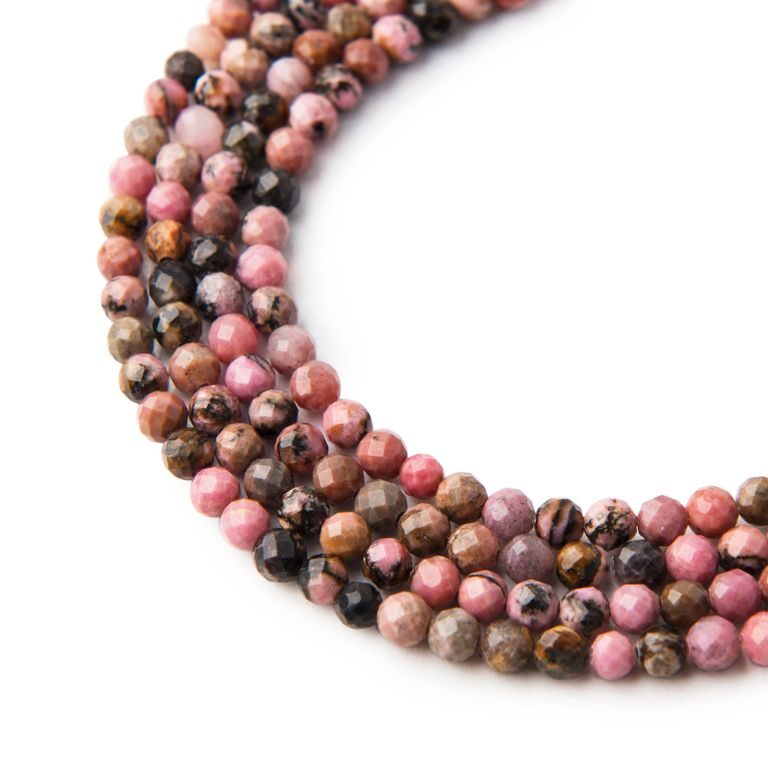 Rhodonite 4 mm faceted