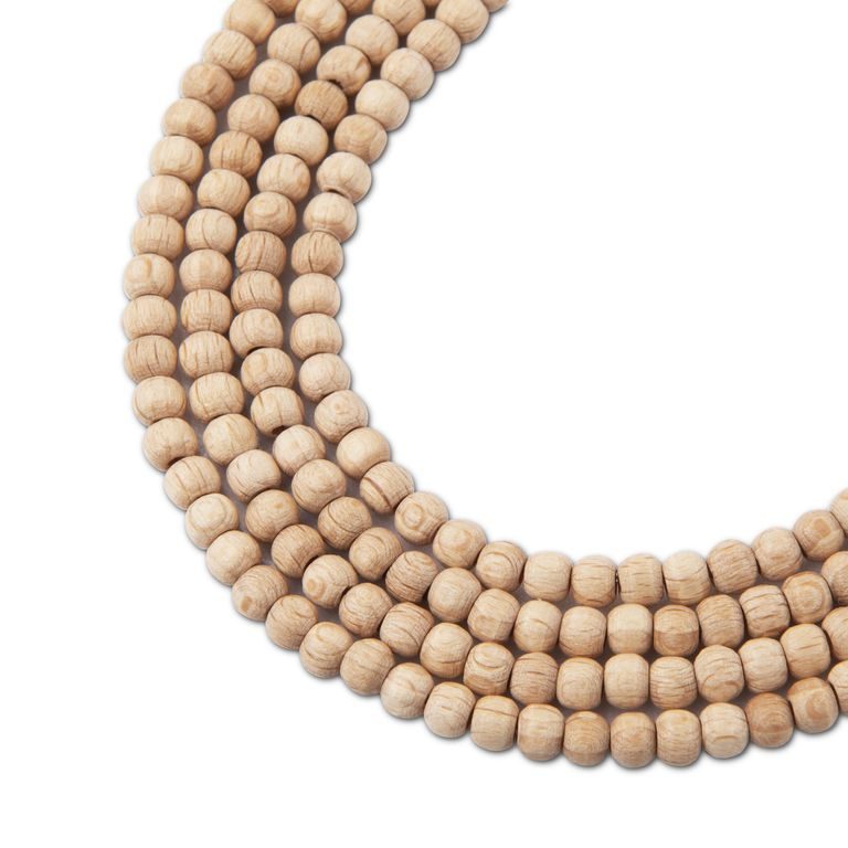 Wooden beads round 4mm natural