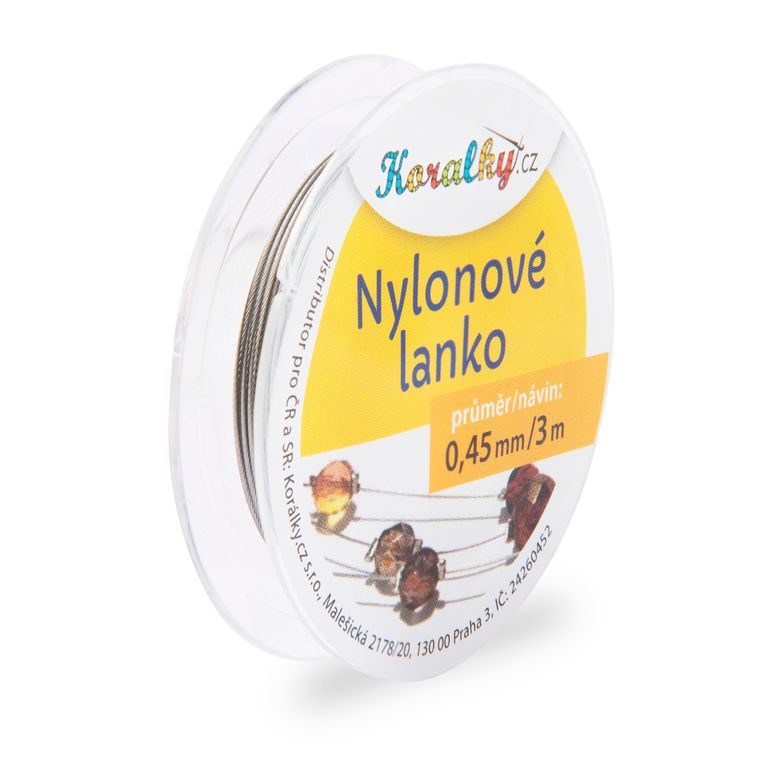 Nylonové lanko 0,45mm/3m transparentní č.1