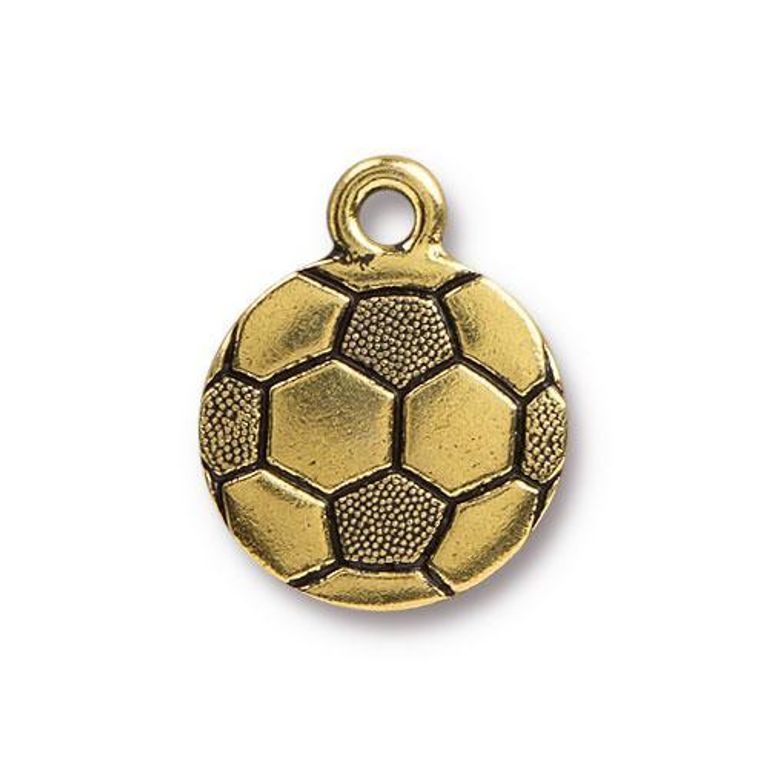 TierraCast pendant Soccer antique gold