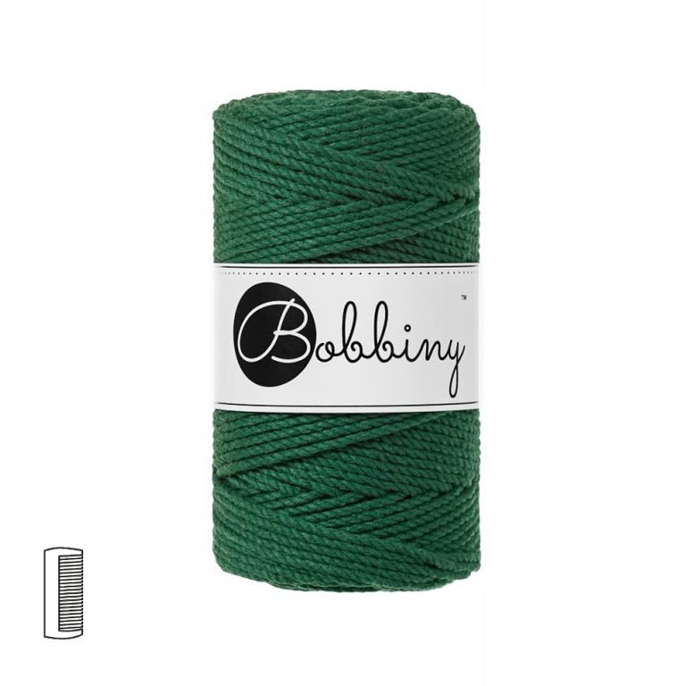 Bobbiny Macramé příze Regular 3PLY 3mm Pine green