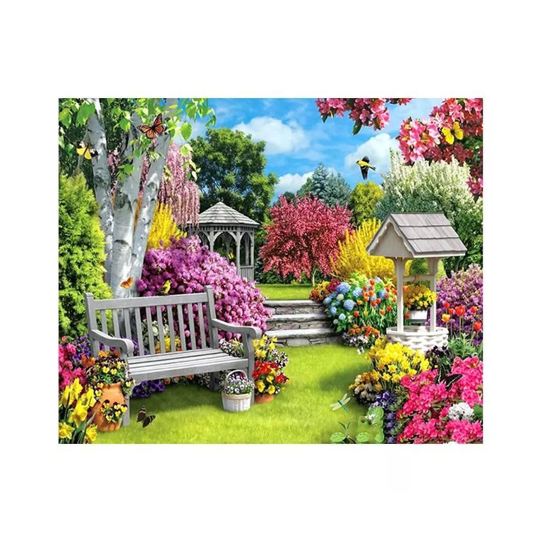 Diamond painting beautiful garden