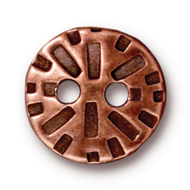 TierraCast button Round Radiant antique copper