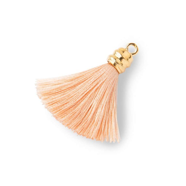 Silver tassel gold plated 4cm beige No.1205