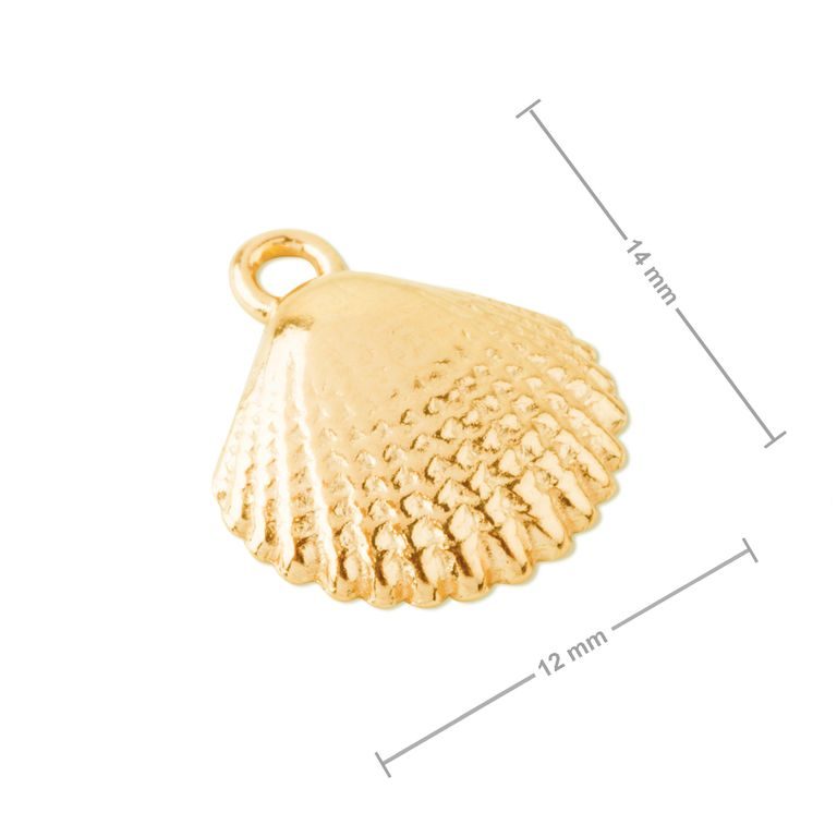 Silver pendant seashell gold plated No.994