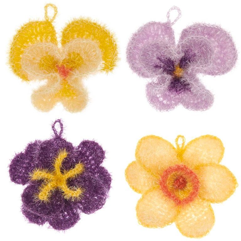 Rico design crochet set for making washcloths Creative Bubble Spring flowers