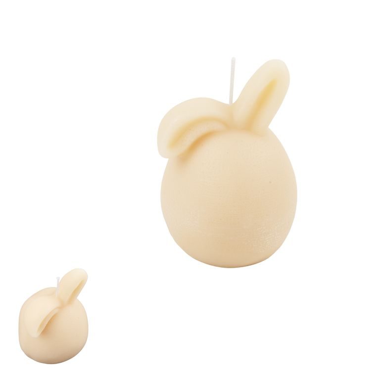 Silicone mould for casting creative clay egg with a bent ear 70 x 70 x 100 mm