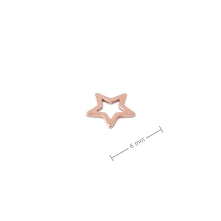 Silver pendant star rose gold-plated No.895