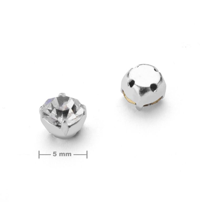 Našívací šaton v kotlíku ss20/5mm Crystal