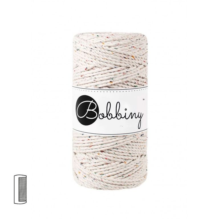 Bobbiny Macramé příze Regular 3PLY 3mm Rainbow dust