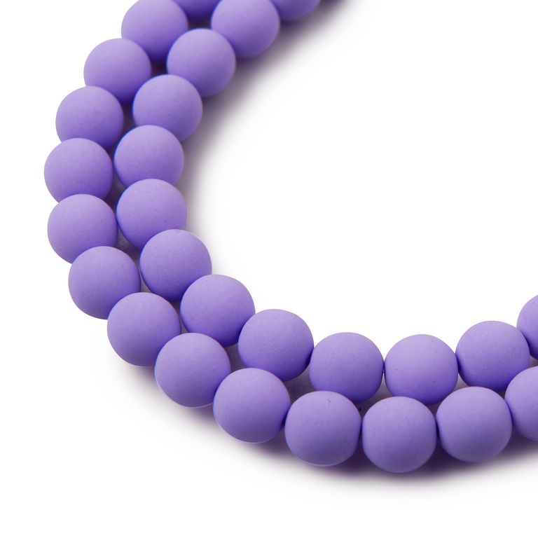 Czech pressed beads Estrela BONDELI 8 mm soft violet