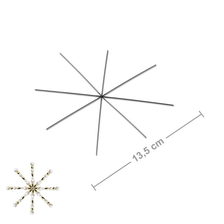 Manumi wire base for making an eight-pointed Christmas star 13.5 cm