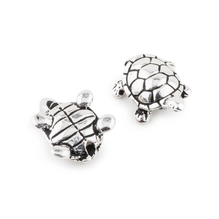 TierraCast bead Turtle antique silver