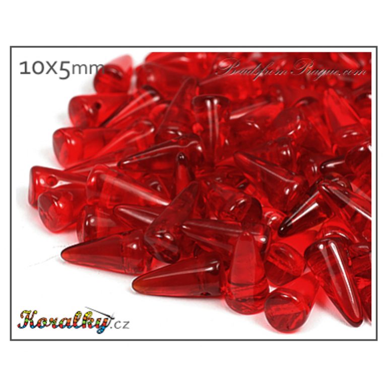 Czech glass spike beads 10x5mm (90080) No.51