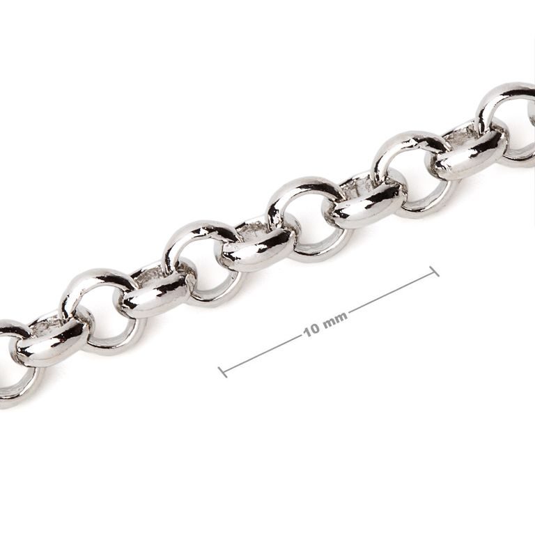 Rhodium-plated unfinished chain No.95