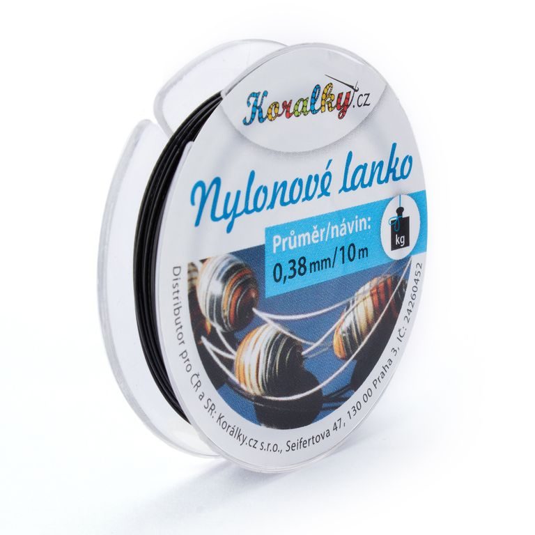 Nylonové lanko 0,38mm/10m černé