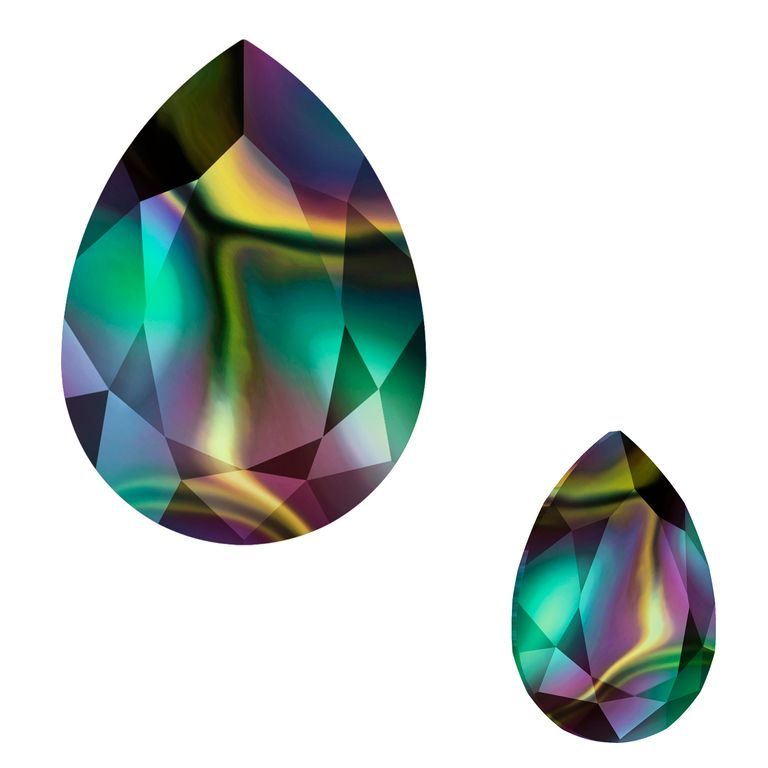 SWAROVSKI 4320 14mm Crystal Rainbow Dark F