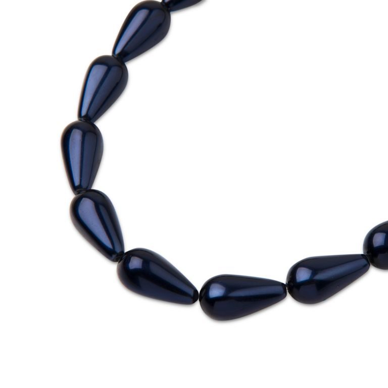 Preciosa perlă tip pară 10x6mm Pearl Effect Dark Blue