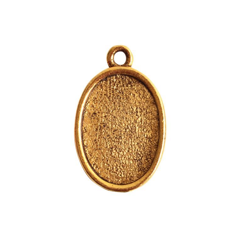 Nunn Design pendant with a setting oval 19x11,5mm gold-plated