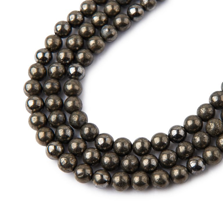 Pyrite beads 4mm