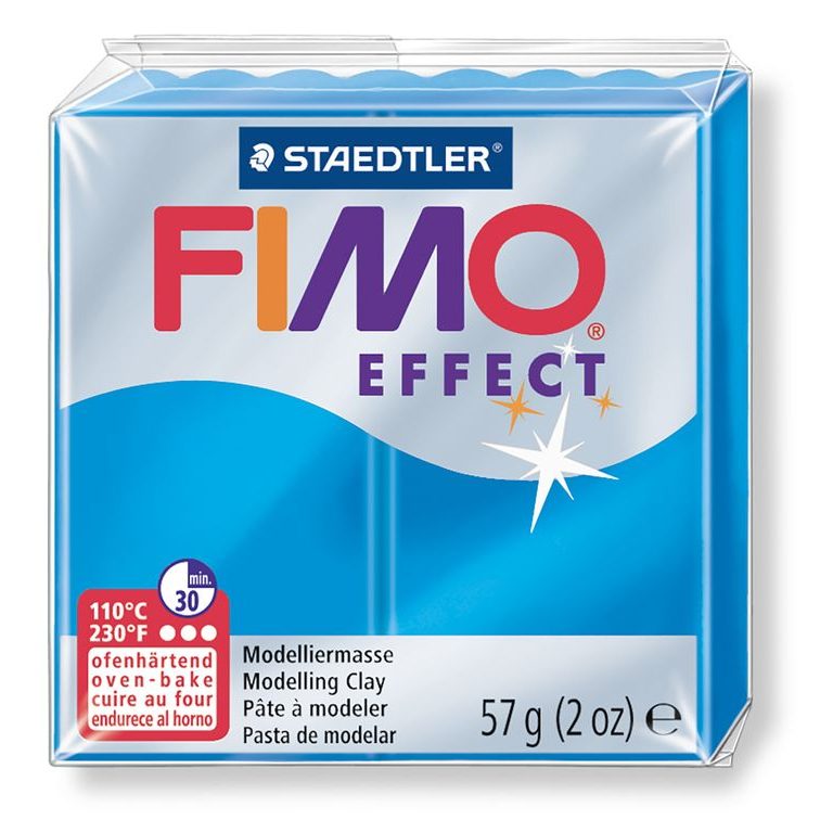 FIMO Effect 57g (8020-374) albastră transparentă