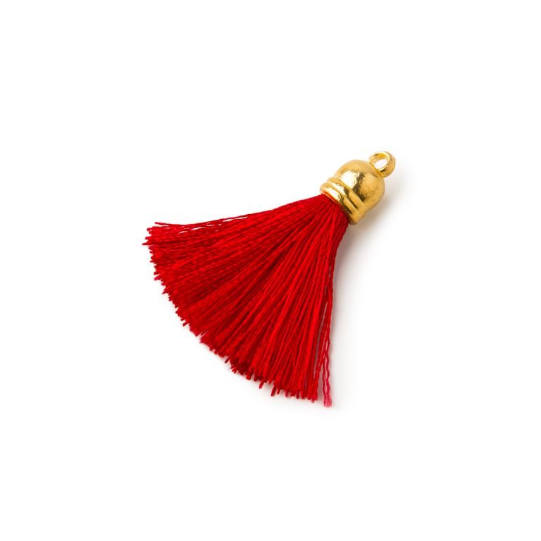 Silk tassel 3cm red