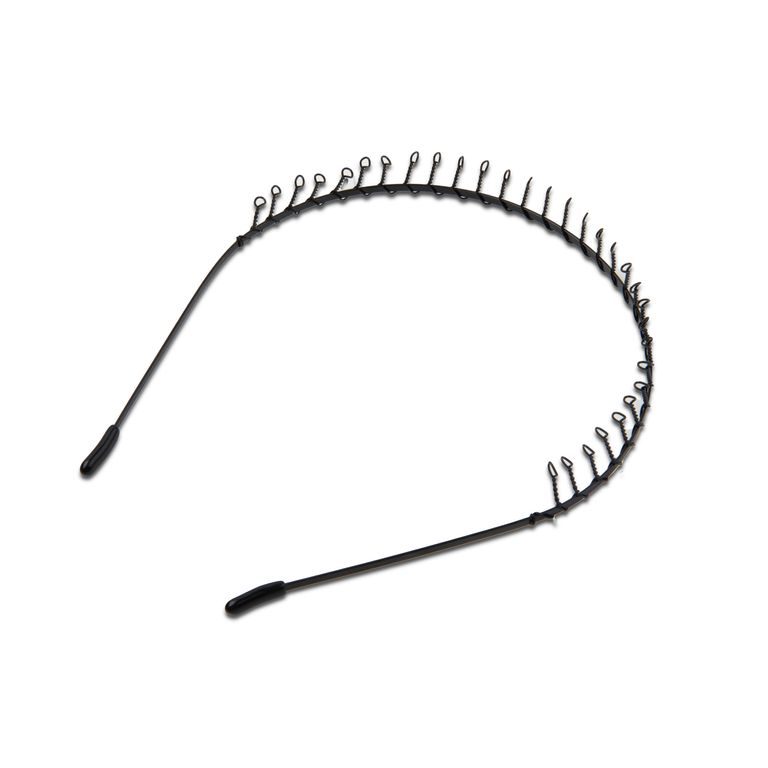 Kovová čelenka s hrebeňom čierna