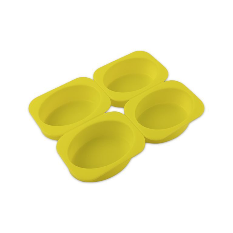 Silicone mould for casting soap mass in oval shapes