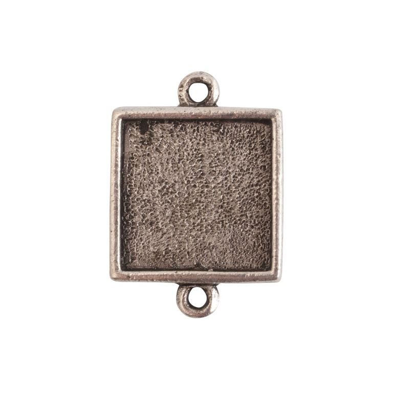 Nunn Design connector with a setting square 21x14,5mm silver-plated