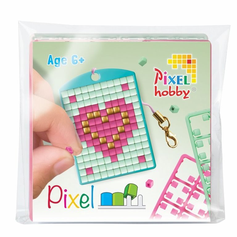 Pixel klíčenka srdíčka