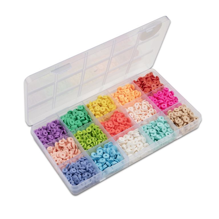 Set of heishi colourful beads