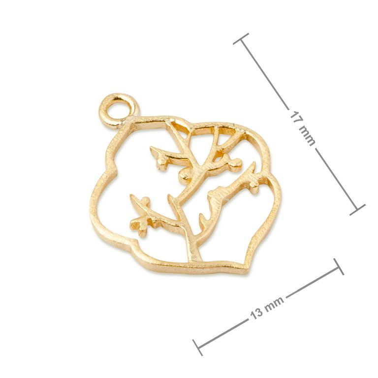 Amoracast pendant cherry tree 17x13mm gold-plated