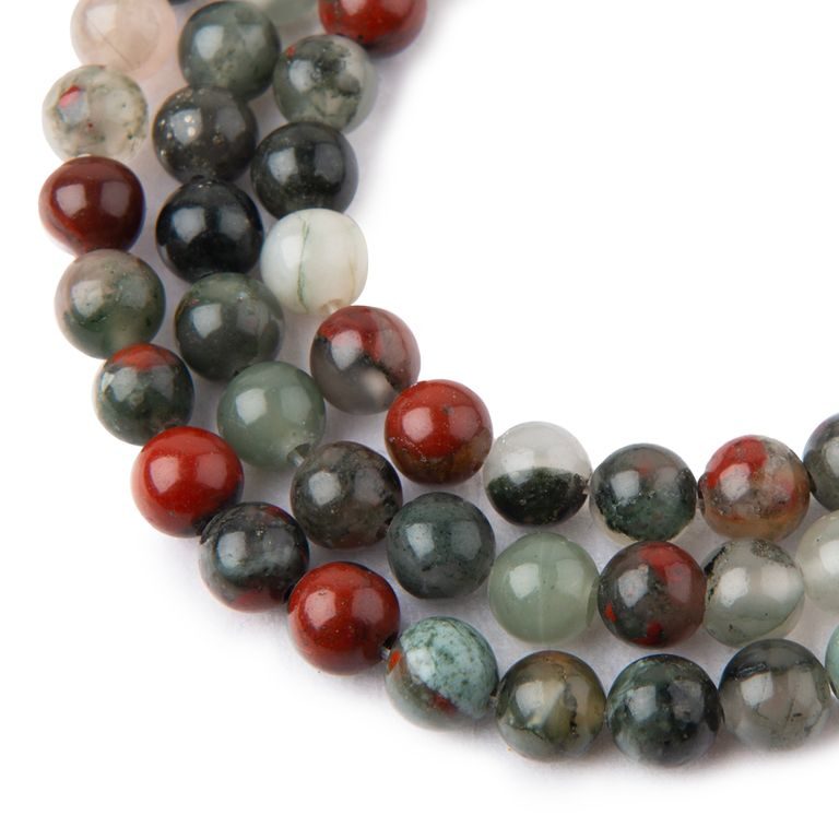 African Blood Stone beads 8mm