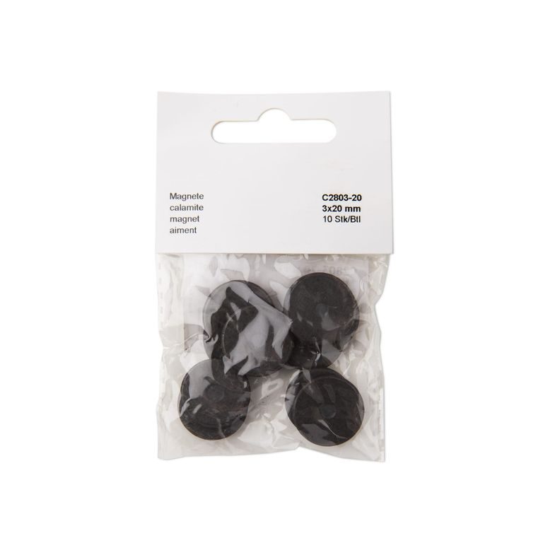 Feritový magnet kulatý 3x20mm 10ks balení