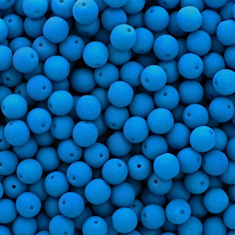 České mačkané korálky Estrela NEON 4 mm modré