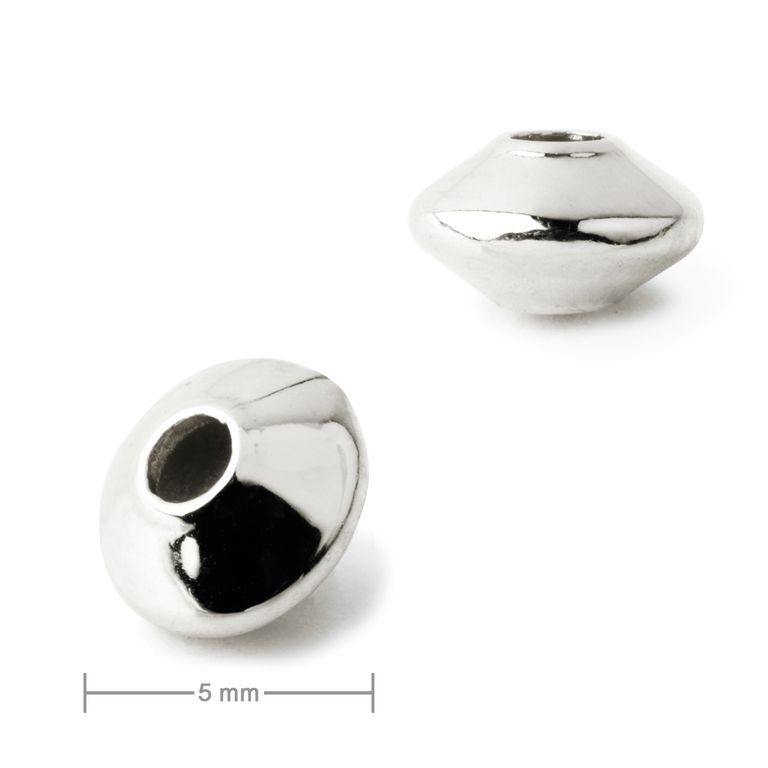 Metal bead ufo 5 mm platinum