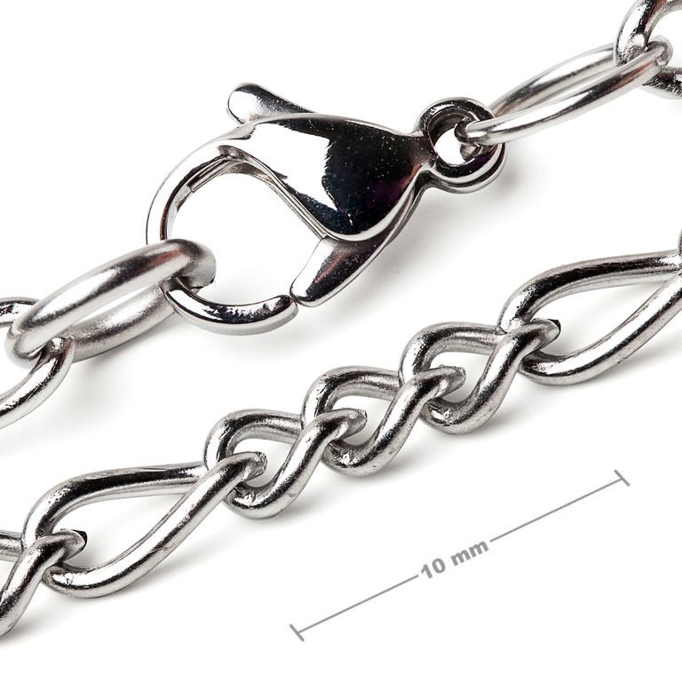 Stainless steel finished jewellery chain 45 cm No.9