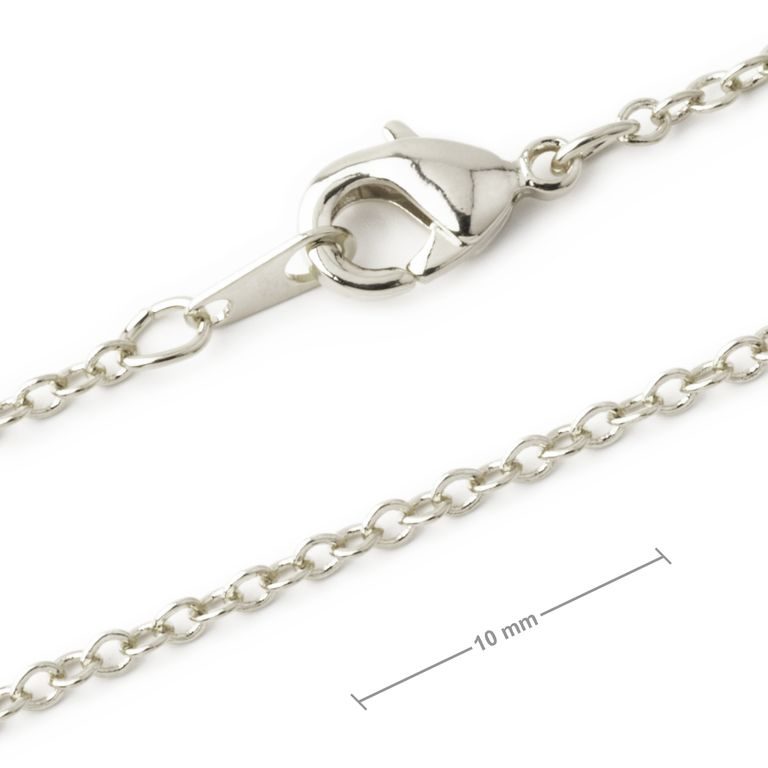 Jewellery chain with a clasp 45cm in the colour of silver No.29